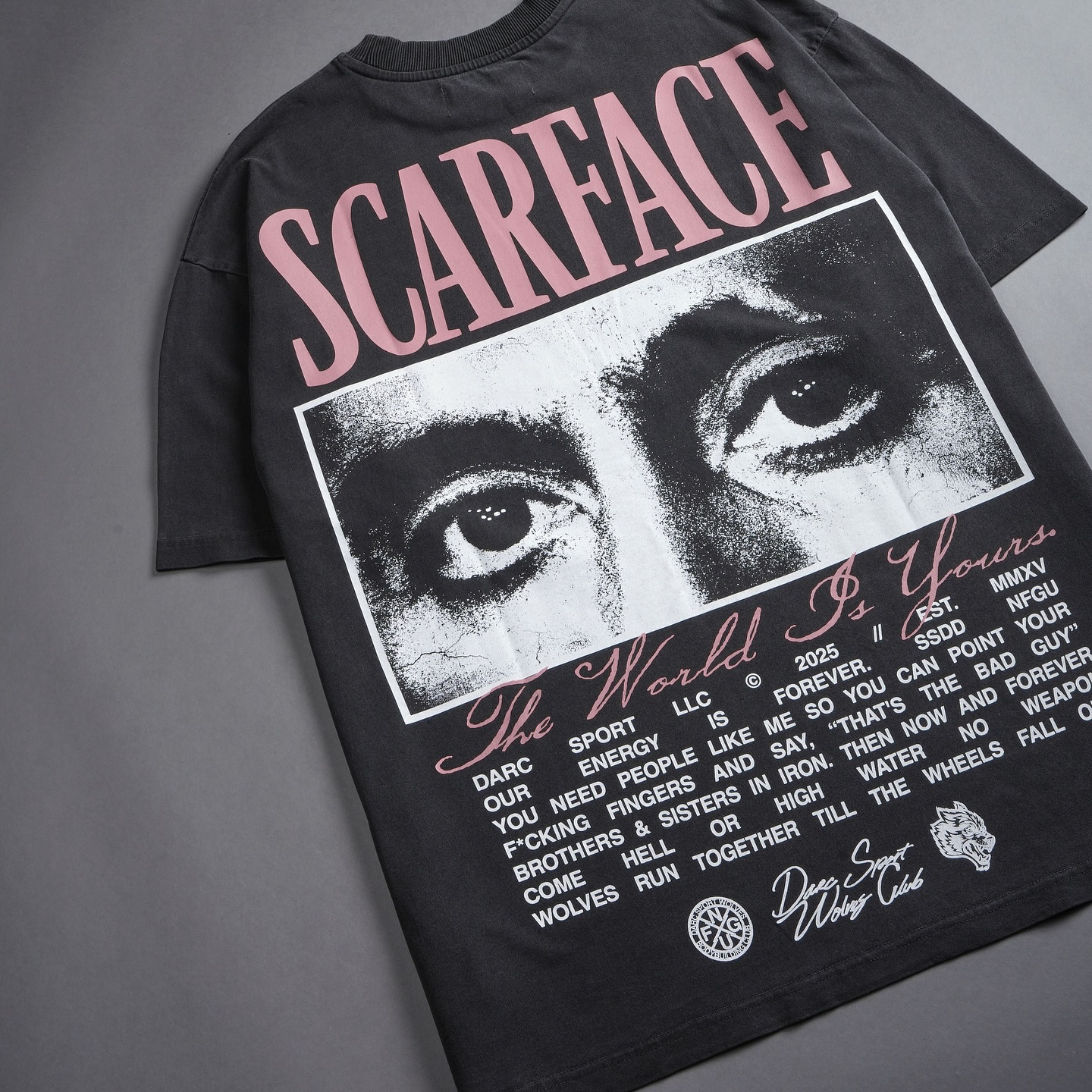 CAMISETA OVERSIZED - THE EYES CHICO CHARCOAL